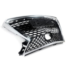 Front Upper Grille Mesh Chrome Black For 2016-2019 Lexus RX350 RX450H Base Sport