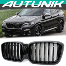 Black Kidney Grille For BMW X3 G01 X4 G02 LCI 2022-2024 No Camera