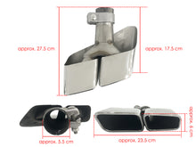 Chrome Square Exhaust Tips for Audi Q7 3.0L Gasoline 2016–2019 | 55mm Inlet