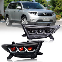 Red Demon Eye LED Headlights For Toyota Highlander 2012-2014 Front Lamp Assembly