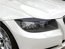 Eyebrow Cover Trim Headlight Eyelids Glossy Black Fits For BMW 3 Series E90 E91 2005-2012 bm204