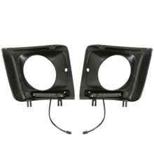 Black Headlight Bezel Pair For 1990-2018 Mercedes W463 G63 Wagon G500 w/ LED DRL