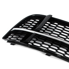 Chrome+Black Honeycomb Fog Light Grill Mesh Cover Fits Audi A3 S Line 2017-2019