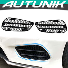 Fog Lamp Grille Air Vent Cover Black for Benz W212 S212 AMG Line Facelift 2013-2015
