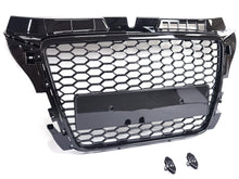 RS3 Style Front Grille Gloss Black for Audi A3 8P 09–13 Honeycomb Mesh