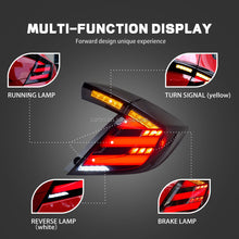 RGB LED Clear Tail Lights For Honda Civic Hatchback FK7 FK8 2016-2021 Rear Lamps
