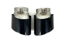 RS Style Gloss Black Twin Exhaust Tips For Audi S3 S4 S5 S6 Muffler Upgrade