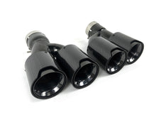 Pair Exhaust Tips Pipe Carbon Fiber For 2017-2024 BMW G30 530I 540I M-Sport