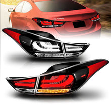 LED Black Tail lights For 2011-2013 Hyundai Elantra Sedan 4Dr