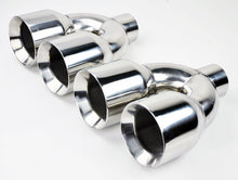 Dual 4" Quad Chrome Muffler Pipe Exhaust Tips Fits Audi S5 2008-2016