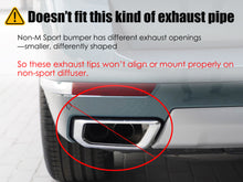 Pair Exhaust Tips Gloss Black for BMW X5 G05 X6 G06 X7 G07 M Sport 2019–2025