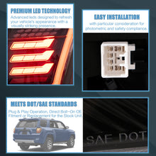 Pair LED Tail Lights Startup animation For Toyota 4Runner 2014-2021 Clear Lens