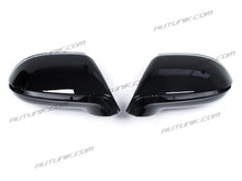 Gloss Black Side Mirror Covers Caps For AUDI A7 C7 S7 RS7 2012-2018 w/ lane assist mc130