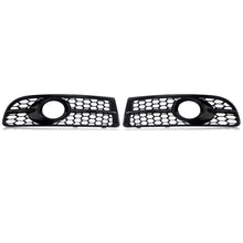 Gloss Black Honeycomb Lower Fog Light Grille For Audi A4 B7 S-Line S4 2005-2008