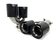 Silver Carbon Fiber Stainless Exhaust Tips Muffler for BMW G20 M340i G42 M440i G23 G26 M220i