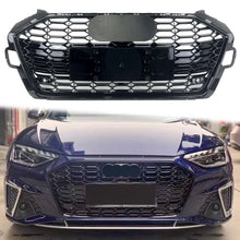 Honeycomb Black Front Grille for 2020-2024 Audi A4 B9 Sline S4