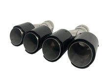 2.5'' Inlet Dual Carbon Exhaust Tips Muffler Tailpipe for BMW Audi Mercedes