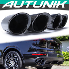 Black Exhaust Tips Sport Tailpipe (Long) for Porsche Cayenne 958.2 V6 V8 2015-2018 et105
