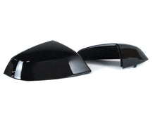 Glossy Black Side Mirror Cover Caps for Audi Q5 SQ5 2018–2025 No Side Assist