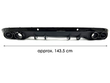 C43 Style Gloss Black Rear Diffuser + Exhaust Tips For Mercedes W205 C200 C300 C350 Non-AMG Sedan 2015-2021
