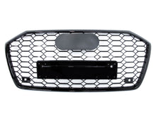 Gloss Black Honeycomb Front Grille for Audi A6 C8 S6 2019-2025 fg254