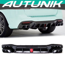 Gloss Black Rear Diffuser Exhaust Tailpipe for Mercedes W166 X166 GLE 350 AMG 2015-2018
