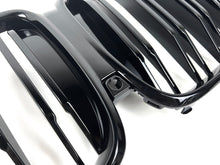 For 2024-25 BMW X5 G05 LCI Gloss Black M-Style Double Slats Front Kidney Grille