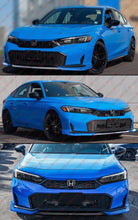 For 2025-2026 Honda Civic Yofer Boost Blue Black 2 Tone Front Bumper Lip Splitter
