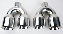 Dual 4" Quad Chrome Muffler Pipe Exhaust Tips Fits Audi S5 2008-2016