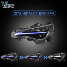 LED Headlights for 2012-2020 Toyota 86 Subaru BRZ Scion FR-S Sequential Blue DRL Front Lamps