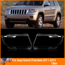 Front Headlight Lens Covers Left + Right for Jeep Grand Cherokee 2011 2012 2013