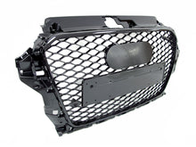 RS3 Style For 2014 2015 2016 Audi A3 S3 8V Front Grille Grill Gloss Black Replacement