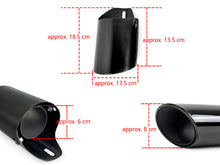 4pcs Black Exhaust Tips Pipe For Porsche 971 Panamera 4S Turbo 2017-2023