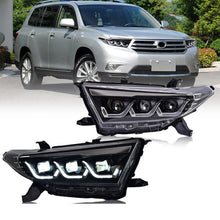 L+R LED Headlights For Toyota Highlander 2012-2014 Sequential Front Lamps