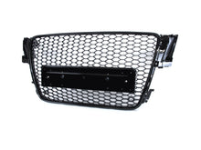 Front Mesh RS5 Style Bumper Hood Hex Grille Black For 2008-2012 Audi A5/S5 B8 8T