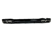 E63 Style Gloss Black Rear Diffuser + Silver Exhaust Tips For Mercedes W213 S213 LCI AMG AMG Bumper