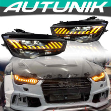 LED Sequential Headlight Front DRL Lamp Assembly for Audi A7 C7 RS7 2012-2015 w/o AFS