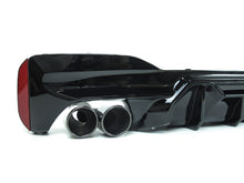 MP Style Gloss Black Diffuser + Twin Exhaust Tips For BMW G30 530i 540i M Sport 2017–2023