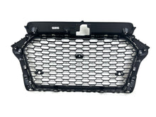 RS3 Style Front Grille for Audi A3/S3 8V 2017-2020 – Gloss Black Honeycomb