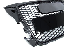 For 2009-2013 Audi A3 8P RS3 Style Front Grille (Gloss Black Frame + Honeycomb)