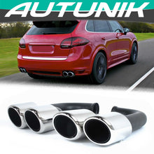 Chrome Exhaust Tips Muffler for Porsche Cayenne 2011-2014 Long Pipes