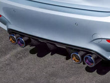 2.75" In 3.5" Out Carbon Fiber Blue Exhaust Tips 4PCS Set For Audi S4 S5 S6 S7, BMW 3/4 Series, Ford Mustang GT, Genesis G70, Kia Stinger