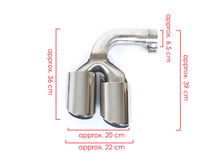 3-Layers Silver Exhaust Tips For Porsche Cayenne 9Y0 9Y3 2019-2025