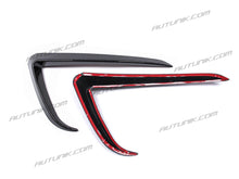 Carbon Fiber ABS Front Fog Light Trim Cover Eyebrow Covers Fit Tesla Model Y 2020 2021 2022 te12
