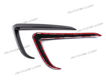 Carbon Fiber ABS Front Fog Light Trim Cover Eyebrow Covers Fit Tesla Model Y 2020 2021 2022 te12