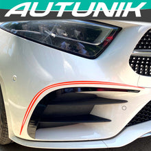 Black Front Bumper Canards Air Vent Trim for Mercedes Benz CLS C257 18-21