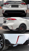 For 2020-2024 Toyota Corolla LE XLE SE XSE Sedan Gloss Black Rear Bumper Corner Apron Spats