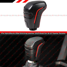 For 2016-2023 Toyota Tacoma JDM Pro Black Leather Red Stitching Gear Shift Knob