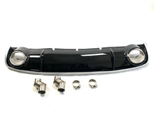 Gloss Black Rear Diffuser w/ Chrome Exhaust Tips for Audi A4 B8.5 Non S-line 2013-2016