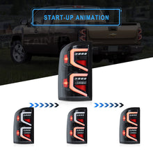 Smoked LED Tail Lights For 2007-2013 Chevy Silverado 1500 2500 3500 HD w/Startup